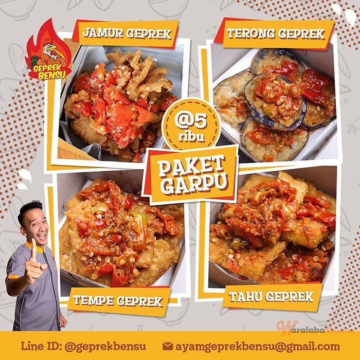 cara beli franchise geprek bensu terbaru